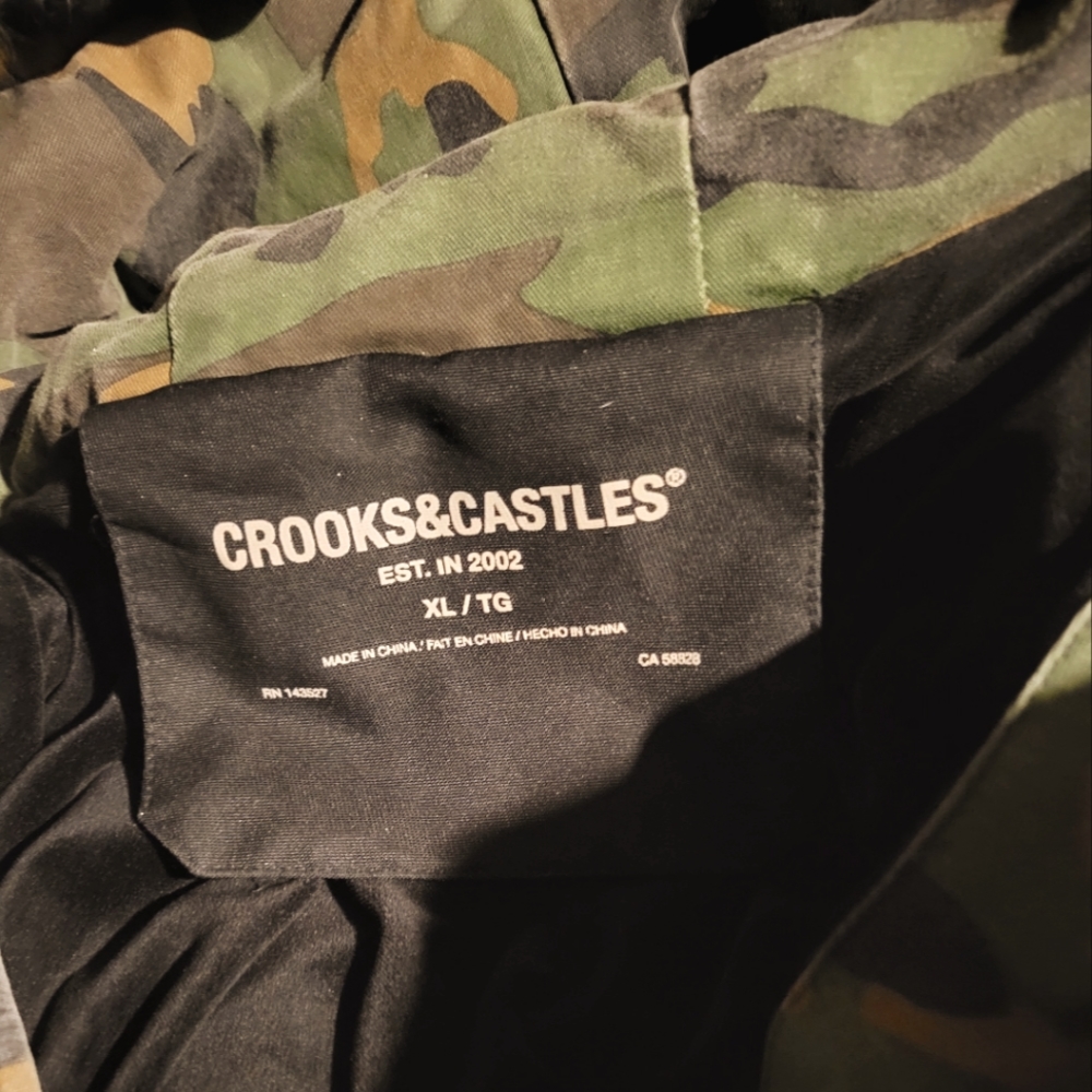 Crooks and Castles XL BLK Coat